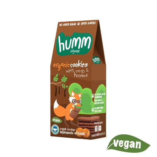 Humm Organik Keçiboynuzlu ve Fındıklı Kurabiye ( 55 g )Humm Organik