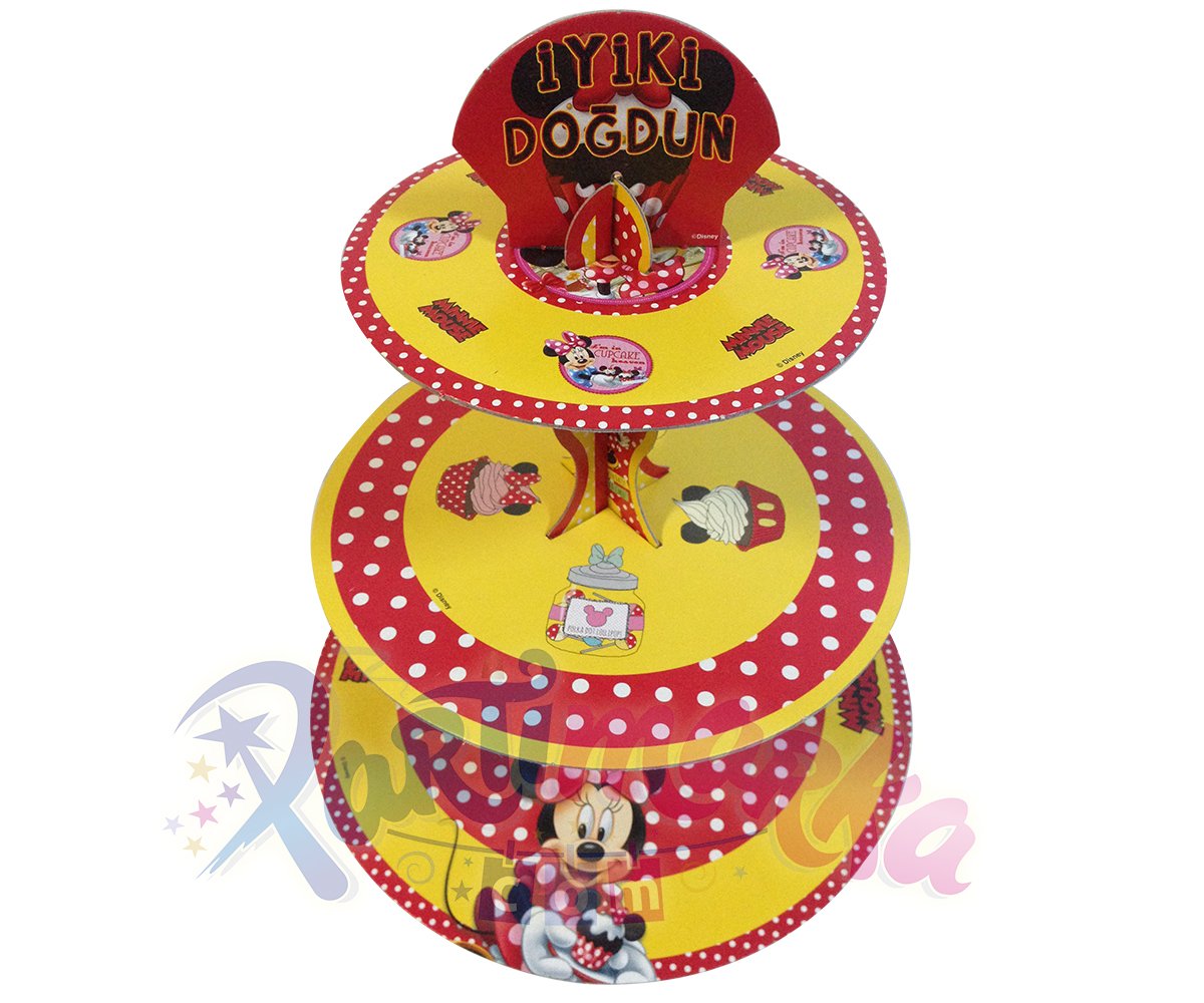 Minnie Mouse Partisi Kek Standı Kek ve Pasta Standları Partimarka