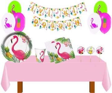 düşünceli Ekşi hala kızı  Flamingo Parti Seti 16 Kişilik Flamingo Doğum Günü Partimarka