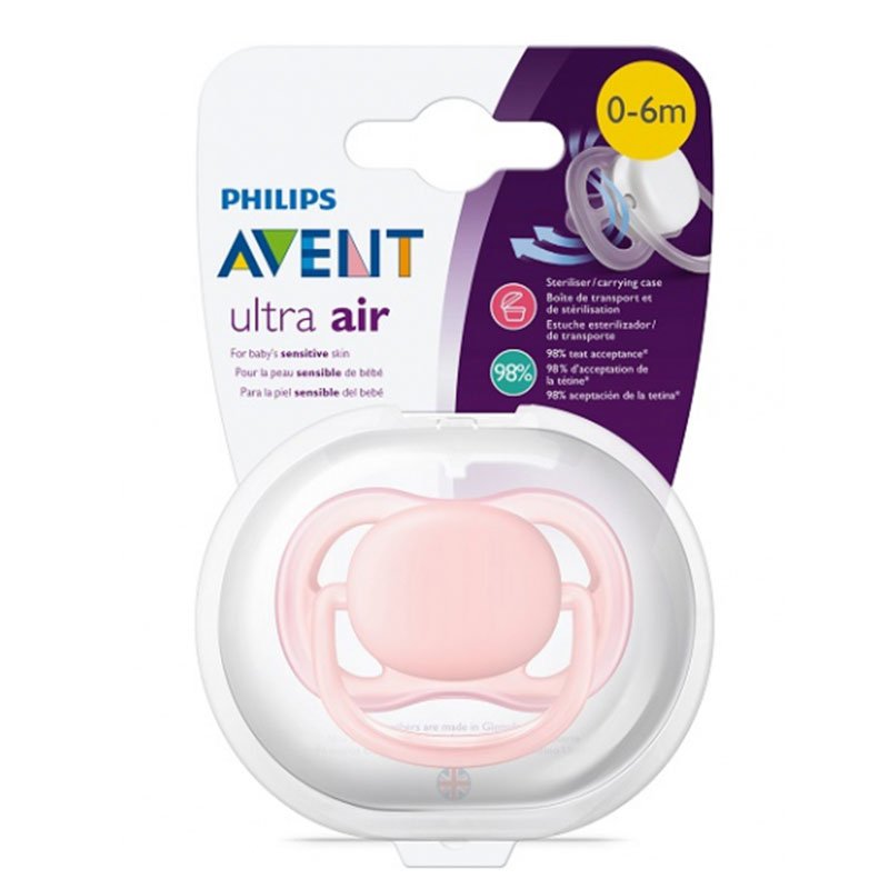 Avent Emzik Ultra Air Tekli Pembe 06 Ay Anne &amp; Bebek Ürünleri