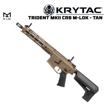 KRYTAC TRIDENT MKII CRB M-LOK AEG AIRSOFT TÜFEK - TAN ÇÖL RENGİ