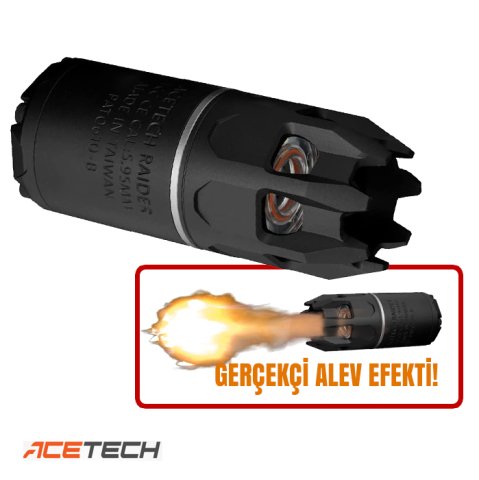 Acetech Raider Tracer Unit ''Alev Efektli'' Airsoft Susturucu Replika