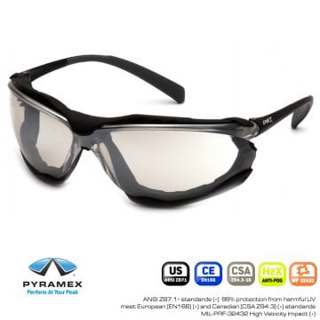 PYRAMEX PROXIMITY AYNALI ANTI-FOG HI-IMPACT GÖZLÜK ESB9380ST - Siyah Çerçeve