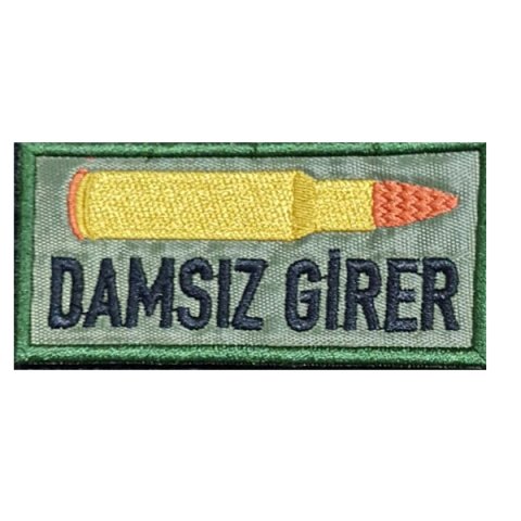 DAMSIZ GİRER KURŞUN KOMİK PATCH- YEŞİL-SİYAH-SARI