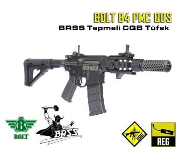 BOLT B4 PMC QDS BRSS Gerçekçi Tepmeli Airsoft Tüfek - Siyah