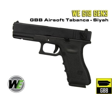 WE G18 Gen3 GBB Airsoft Tabanca Siyah