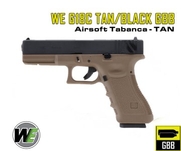 WE G18 Gen3 TAN GBB Airsoft Tabanca