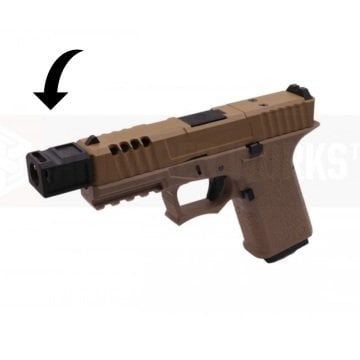 AW, WE Glock Kompensatör + Dış Namlu Kiti (COMPACT / MODEL 1 / SİYAH)