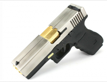 WE DOUBLE BARREL GLOCK 17 GEN3 SILVER AIRSOFT