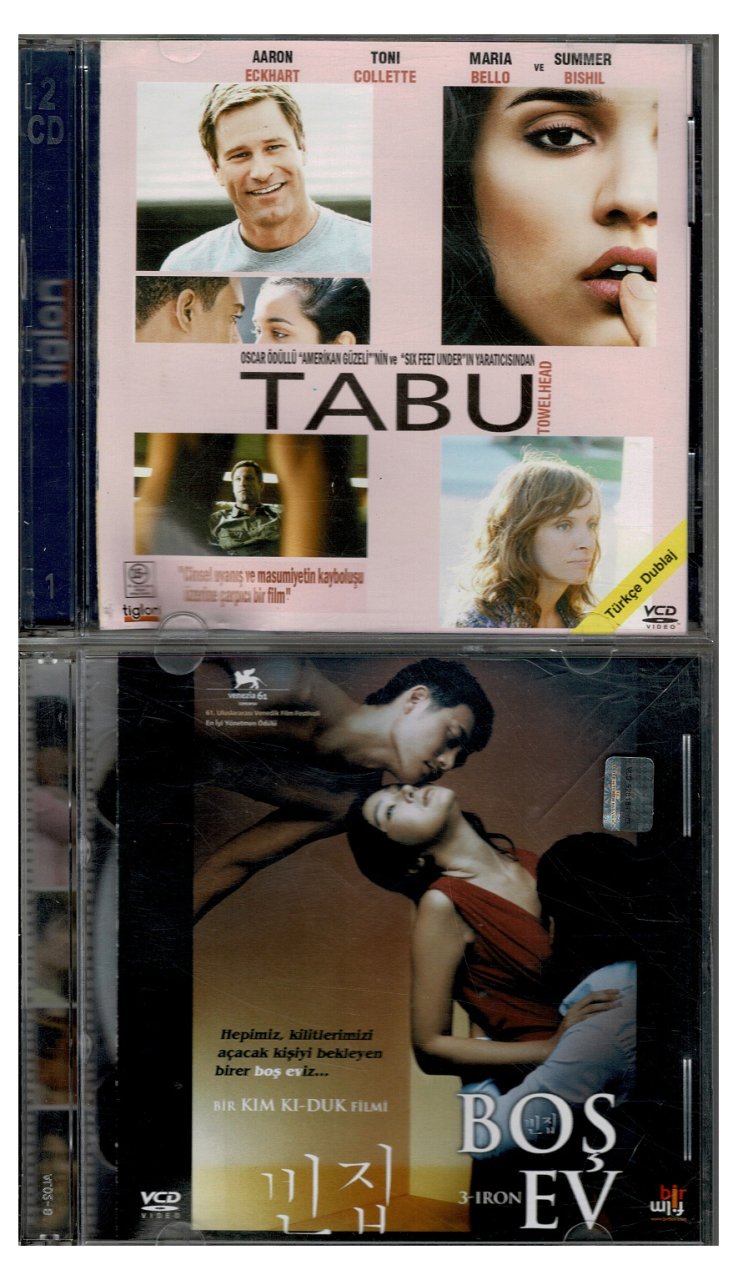 Tabu / Boş Ev 2 Adet VCD Film VCD1332 Yabancı