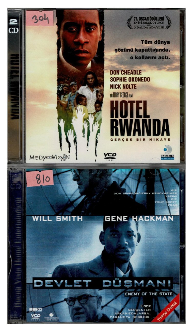 Hotel Rwanda Devlet Dusmani 2 Adet Vcd Film Vcd352 Yabanci