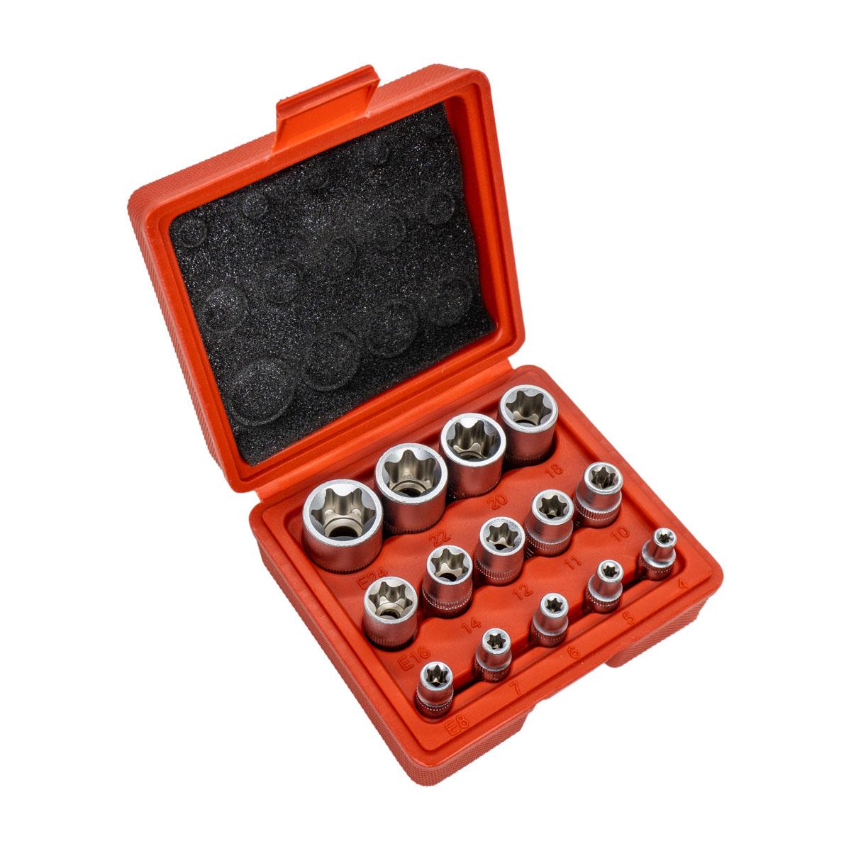 5589 1/2''- 3/8''-1/4'' Torx Lokma Anahtar Seti 14 Parça 5589 1/2''- 3/8''-1/4'' Torx Lokma Anahtar Seti 14 Parça