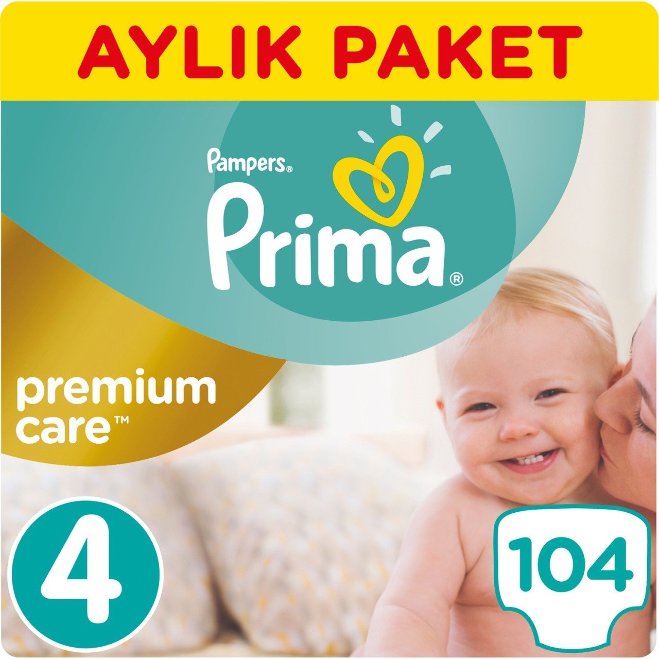 Prima Bebek Bezi Premium Care 4 Beden Maxi Aylık Paket 104 Adet