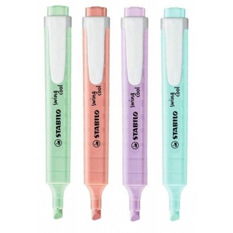 Stabilo Swing Cool Fosforlu Kalem Pastel 4 Renk Koseoglu Kirtasiye