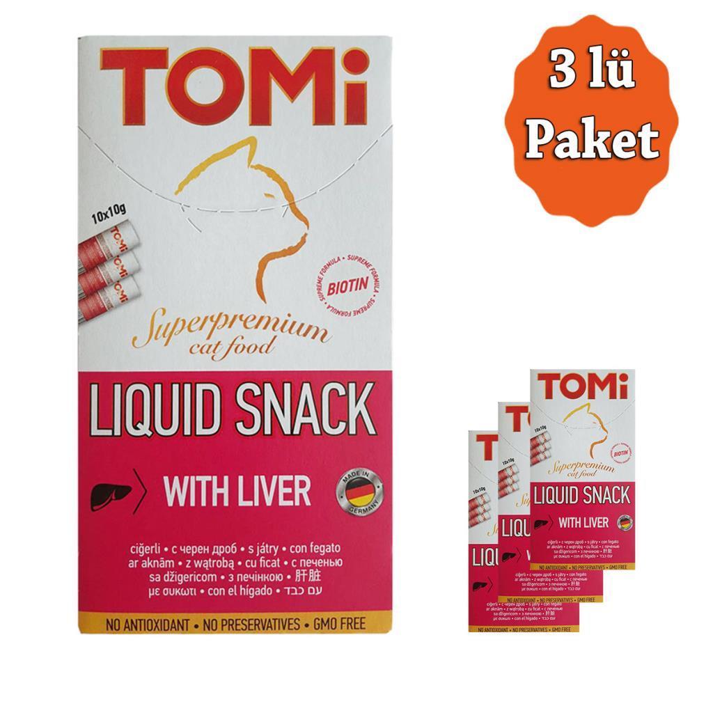 Tomi Kedi Ödülü Ciğerli Likit Snack 10x10Gr 3 Lü PAKET