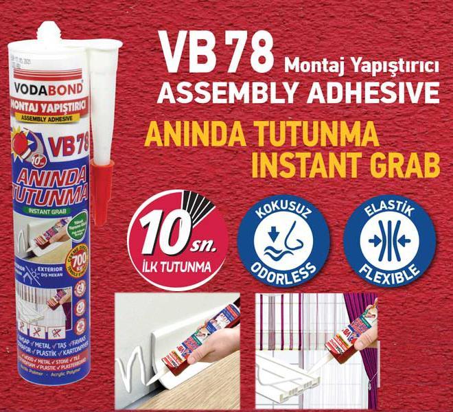 Korniş Yapıştırıcı Montaj Silikonu Anında Tutunma Beyaz 420 gr