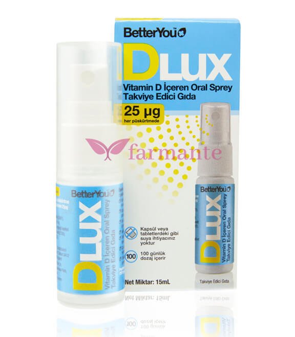 DLUX Vitamin D İçeren Oral Sprey 15ml, 49,00 TL, D Vitamini Spreyi