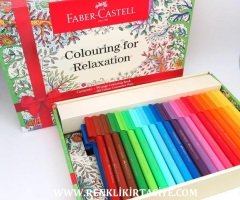 Faber Castell Boyama Kitabi Hediyeli Eglenceli Keceli Boyama Kalemi 60 Li Bebekya