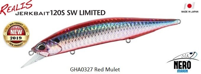 DUO DUO Realis Jerkbait 120S Coulée GHA0327 Rouge Mulet 