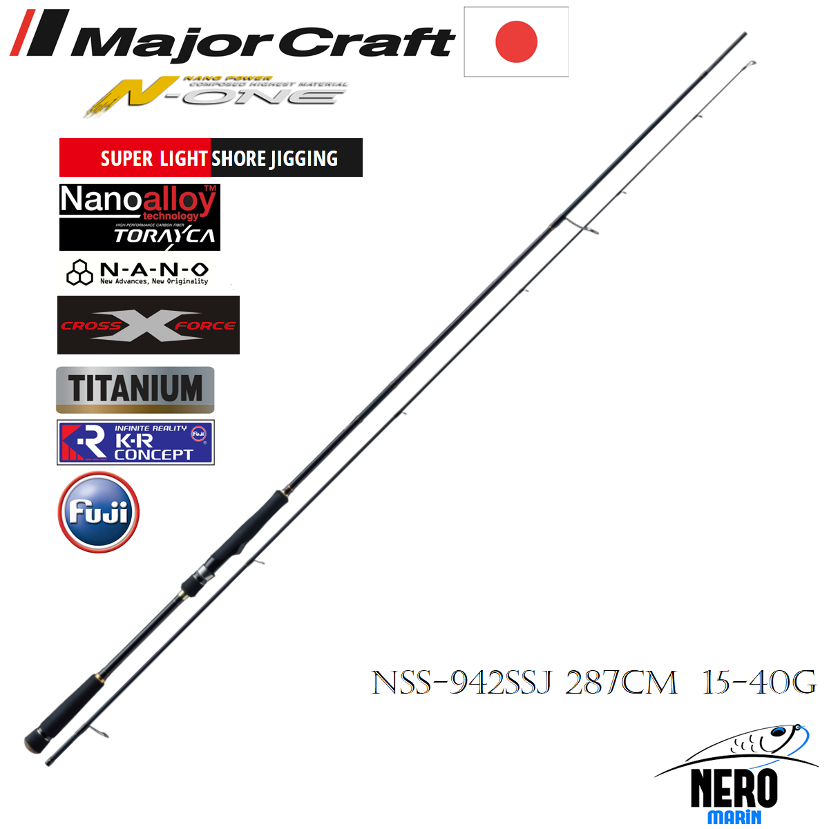 MC N-One NSS-942SSJ Super Light Shore Jigging Kamış 287cm 15-40g