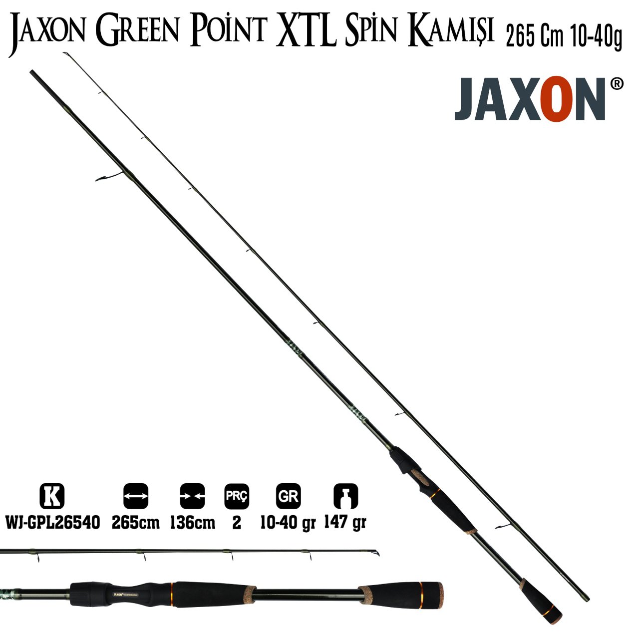 Jaxon Green Point XTL Spin Kamışı 265 Cm 10-40g