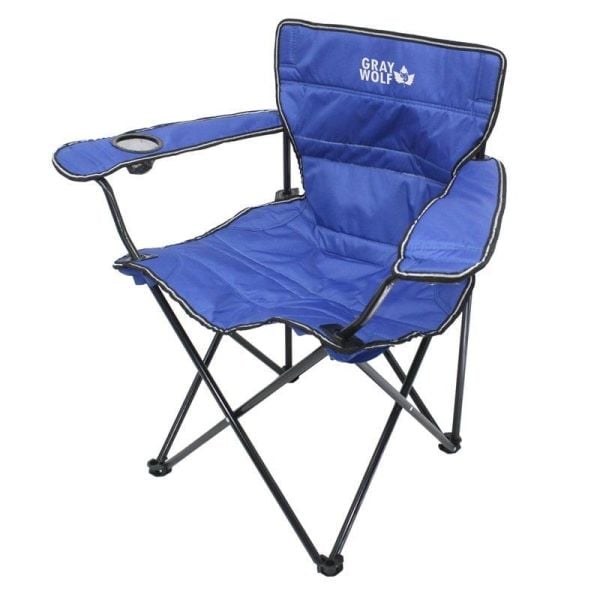 GrayWolf Quatro Bardaklı Katlanır Kamp Sandalyesi (Mavi)