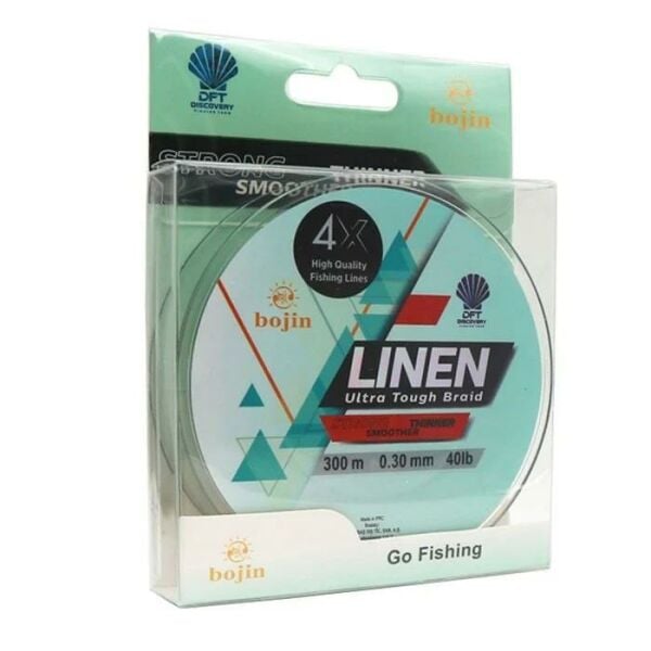 DFT Bojin 4X Linen İp Misina 0.30 mm  300 m  Yeşil