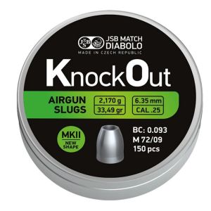 JSB DIABOLO KNOCKOUT MKII 33.49 GRAIN 6.35 MM SAÇMA / 150 ADET