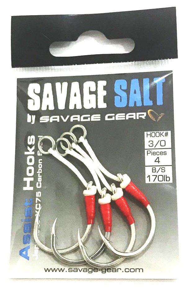 Savage gear Eyed Asist Hook  4 Adet 3-0 Single 170lbs