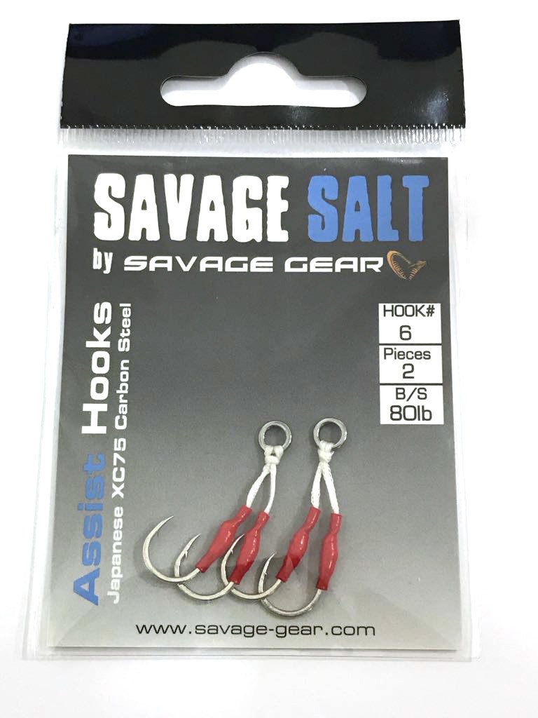 Savage gear Asist Hook 2 Adet 1-0 Double 100lbs