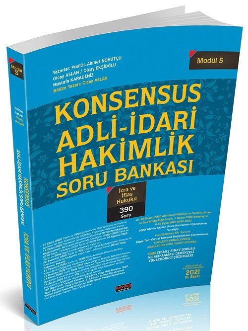 Savaş 2021 KONSENSUS Adli-İdari Hakimlik İcra ve İflas Hukuku Soru Bankası Tek Kitap - Olcay Aslan 16. Baskı Savaş Yayınları Savaş 2021 KONSENSUS Adli-İdari Hakimlik İcra ve İflas Hukuku Soru Bankası Tek Kitap - Olcay Aslan 16. Baskı Savaş Yayınları