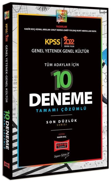 Yargı 2022 KPSS Genel Yetenek Genel Kültür Son Düzlük 10 Deneme Çözümlü Yargı Yayınları