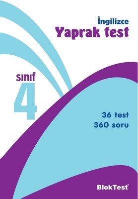 Blok Test 4. Sınıf İngilizce Yaprak Test Blok Test Yayınları Blok Test 4. Sınıf İngilizce Yaprak Test Blok Test Yayınları