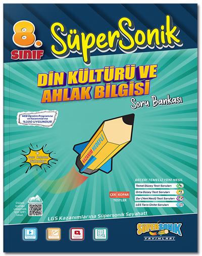 Süpersonik 8. Sınıf Din Kültürü ve Ahlak Bilgisi Süpersonik Soru Bankası Süpersonik Yayınları Süpersonik 8. Sınıf Din Kültürü ve Ahlak Bilgisi Süpersonik Soru Bankası Süpersonik Yayınları
