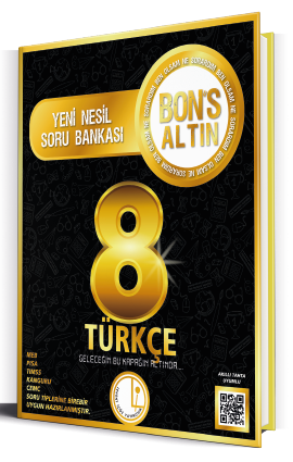 Levent İçöz 8. Sınıf Türkçe Bons Altın Soru Bankası Levent İçöz Yayınları