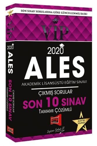 Yargı 2020 ALES VIP Çıkmış Sorular Son 10 Sınav Çözümlü Yargı Yayınları