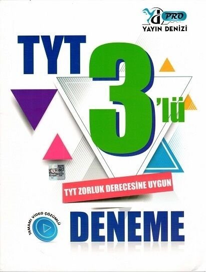 Yayın Denizi Pro YKS TYT Zorluk Derecesine Uygun 3 lü Deneme Video Çözümlü Yayın Denizi Pro Yayınları Yayın Denizi Pro YKS TYT Zorluk Derecesine Uygun 3 lü Deneme Video Çözümlü Yayın Denizi Pro Yayınları