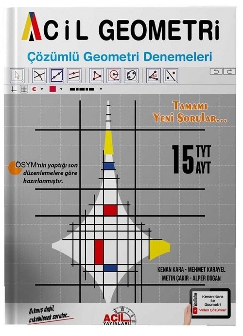 Acil YKS TYT AYT Acil Geometri 15 Deneme Çözümlü Acil Yayınları
