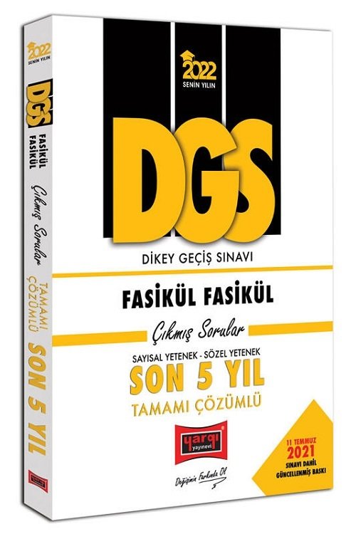 SÜPER FİYAT Yargı 2022 DGS VIP Son 5 Yıl Fasikül Fasikül Çıkmış Sorular Yargı Yayınları SÜPER FİYAT Yargı 2022 DGS VIP Son 5 Yıl Fasikül Fasikül Çıkmış Sorular Yargı Yayınları