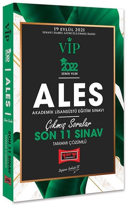 Yargı 2022 ALES VIP Çıkmış Sorular Son 11 Sınav Çözümlü Yargı Yayınları Yargı 2022 ALES VIP Çıkmış Sorular Son 11 Sınav Çözümlü Yargı Yayınları