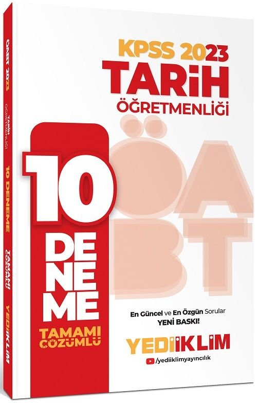 Yediiklim 2023 ÖABT Tarih Öğretmenliği 10 Deneme Çözümlü Yediiklim Yayınları Yediiklim 2023 ÖABT Tarih Öğretmenliği 10 Deneme Çözümlü Yediiklim Yayınları