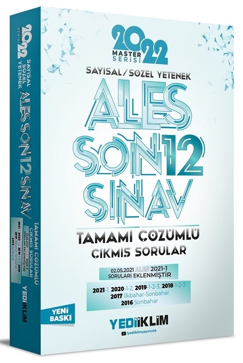 Yediiklim 2022 ALES Master Son 12 Sınav Çıkmış Sorular Çözümlü Yediiklim Yayınları Yediiklim 2022 ALES Master Son 12 Sınav Çıkmış Sorular Çözümlü Yediiklim Yayınları