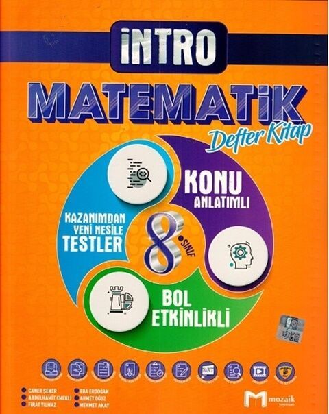 Mozaik 8. Sınıf Matematik İntro Konu Anlatımlı Defter Kitap Mozaik ...