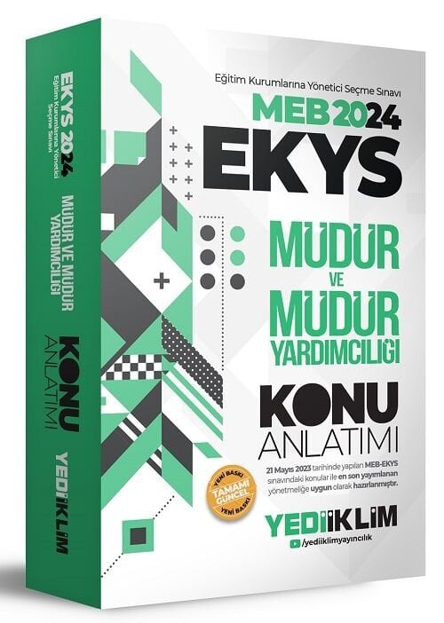 Yediiklim 2024 MEB EKYS Müdür ve Yardımcılığı Konu Anlatımlı Yediiklim Yayınları Yediiklim 2024 MEB EKYS Müdür ve Yardımcılığı Konu Anlatımlı Yediiklim Yayınları