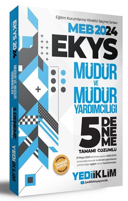 Yediiklim 2024 MEB EKYS Müdür ve Yardımcılığı 5 Deneme Çözümlü Yediiklim Yayınları Yediiklim 2024 MEB EKYS Müdür ve Yardımcılığı 5 Deneme Çözümlü Yediiklim Yayınları