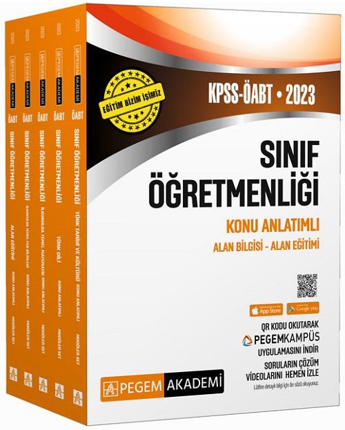 Pegem 2023 ÖABT Sınıf Öğretmenliği Konu Anlatımlı 5 Kitap Modüler Set Pegem Akademi Yayınları Pegem 2023 ÖABT Sınıf Öğretmenliği Konu Anlatımlı 5 Kitap Modüler Set Pegem Akademi Yayınları
