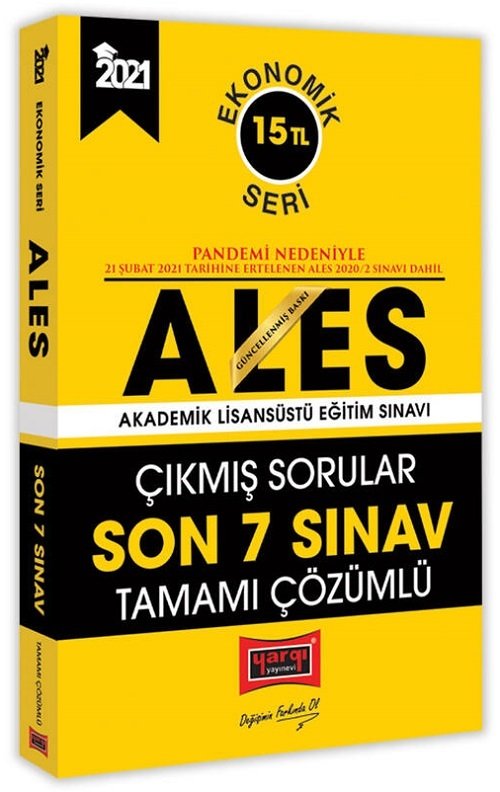 Yargı 2021 ALES Çıkmış Sorular Son 7 Sınav Çözümlü Ekonomik Seri Yargı Yayınları Yargı 2021 ALES Çıkmış Sorular Son 7 Sınav Çözümlü Ekonomik Seri Yargı Yayınları