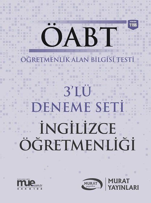 SÜPER FİYAT Murat ÖABT İngilizce Öğretmenliği 3 Deneme Çözümlü Murat Yayınları