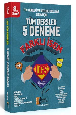 İsem 8. Sınıf LGS Farklı İsem Tüm Dersler 5 Deneme İsem Yayıncılık İsem 8. Sınıf LGS Farklı İsem Tüm Dersler 5 Deneme İsem Yayıncılık