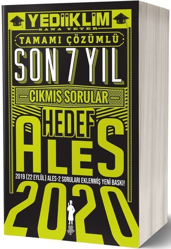 Yediiklim 2020 ALES HEDEF Çıkmış Sorular Son 7 Yıl Çözümlü Yediiklim Yayınları Yediiklim 2020 ALES HEDEF Çıkmış Sorular Son 7 Yıl Çözümlü Yediiklim Yayınları